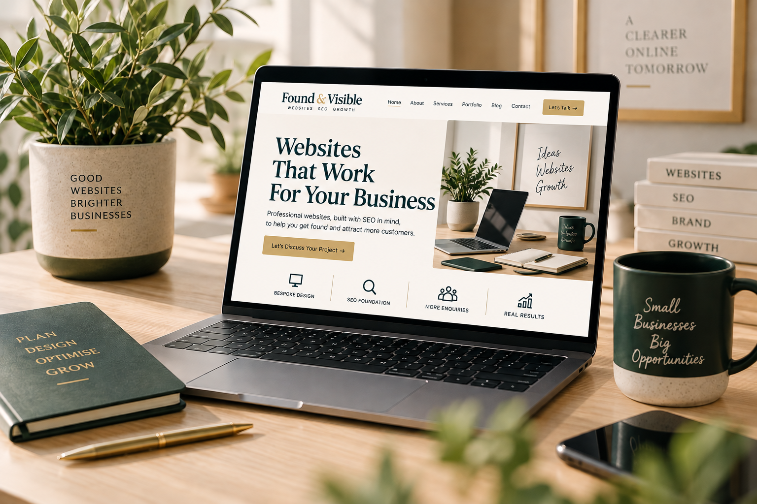 Found and Visible small business website build with seo Found and Visible websites for small business with local SEO included