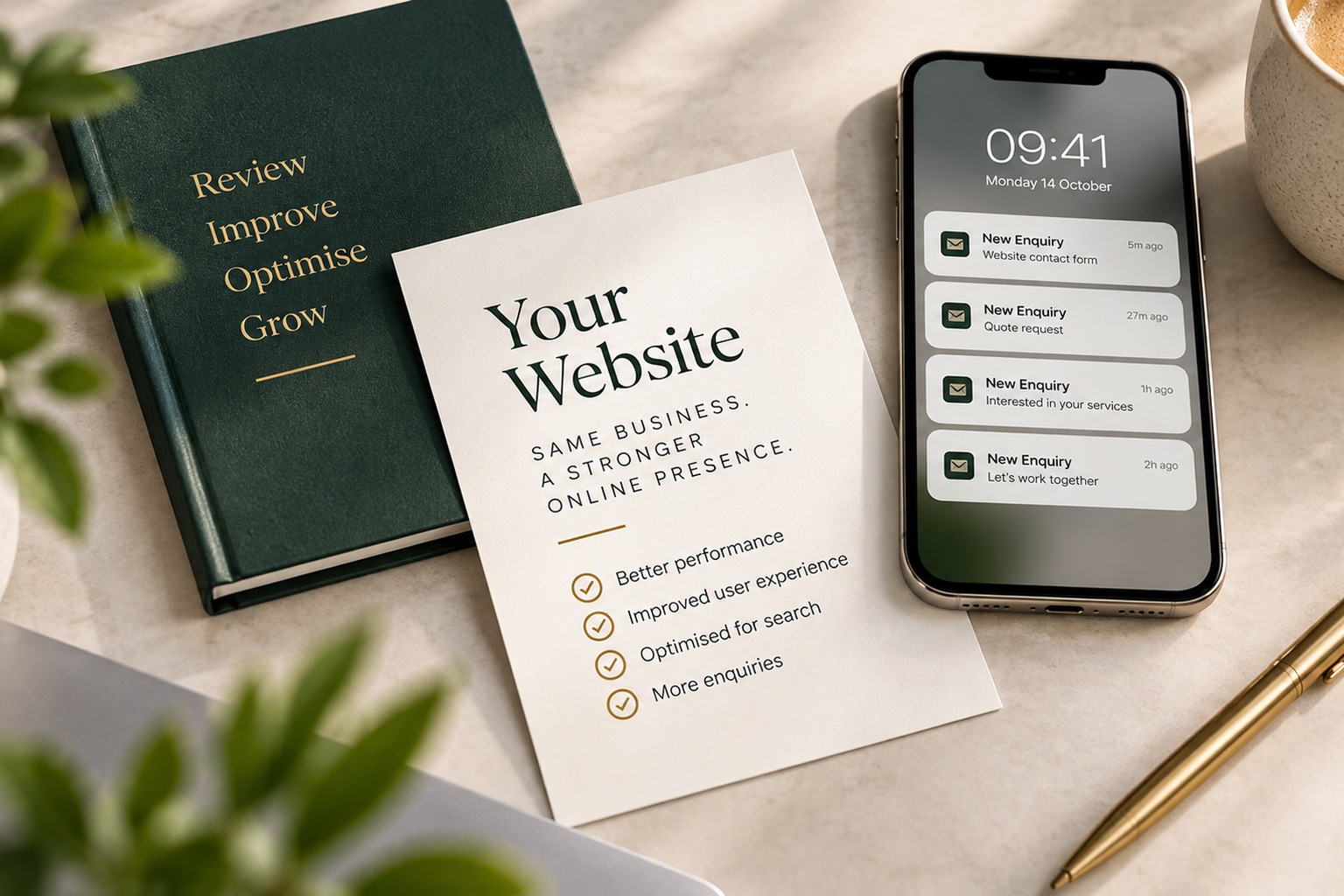 Optimised websites for Enquiries Found and Visible websites for small business with local SEO included